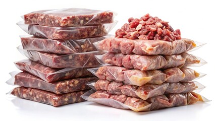Raw Frozen Ground Chicken, Backs, Necks, Liver & Heart for Pets - Vacuum Sealed Packages