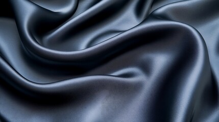 Obraz premium Dark Gray Silk Draped Luxuriously Soft Fabric