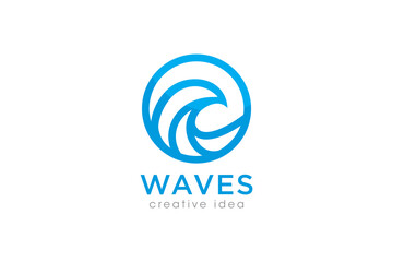 Creative Wave Concept Logo Design Template