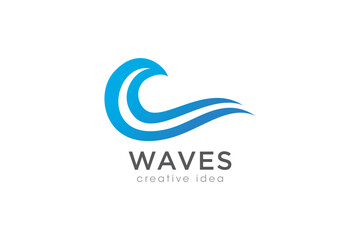 Creative Wave Concept Logo Design Template