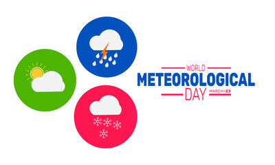 World Meteorological Day  is celebrated in March. This holiday-themed design is perfect for backgrounds, banners, greeting cards, posters with text inscription, Classic social media posts.
