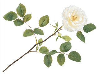 White Rose Stem