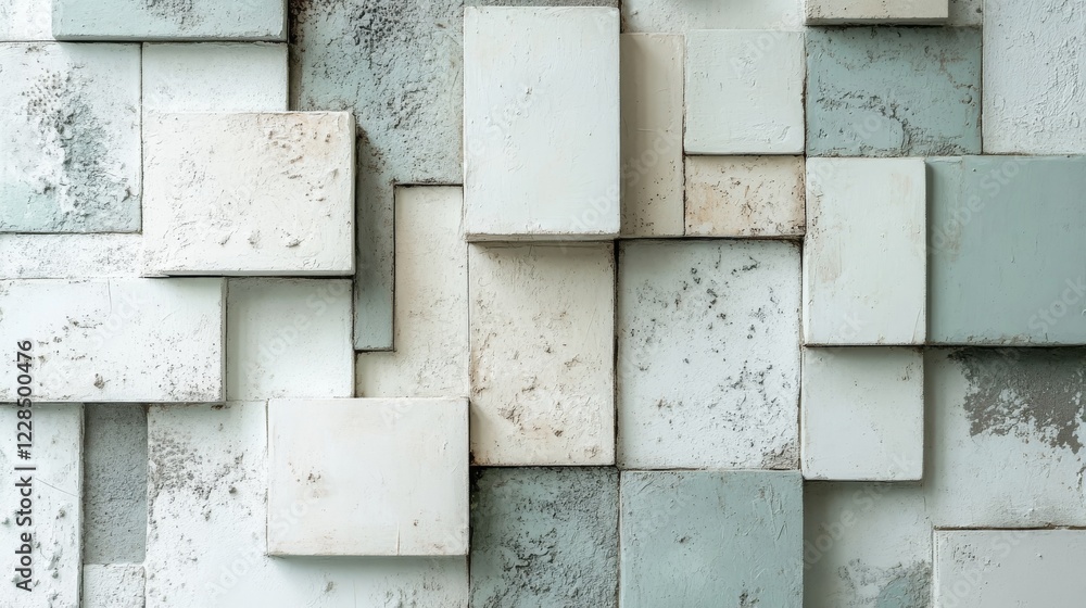 Poster abstract textured rectangular blocks wall design