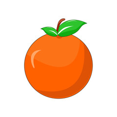 illustration of an orange,simple illustration of orange. orange vector
