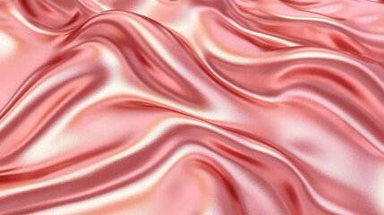 Obraz premium Rose Gold Fabric Draped in Soft Waves