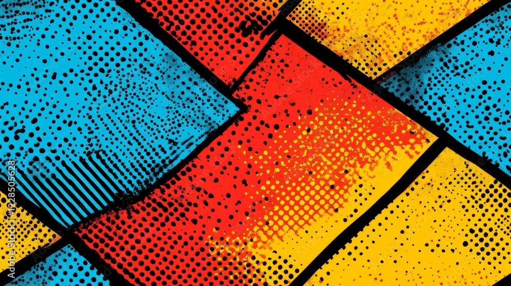 Poster abstract colorful geometric pattern design with dots