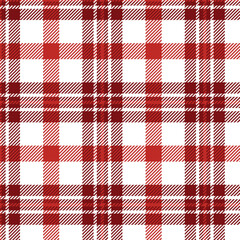 Traditional Red and White Gingham Texture