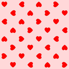 Heart Love Sign Vector Seamless Pattern