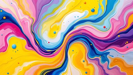Obraz premium Abstract colorful fluid liquid paint background swirls
