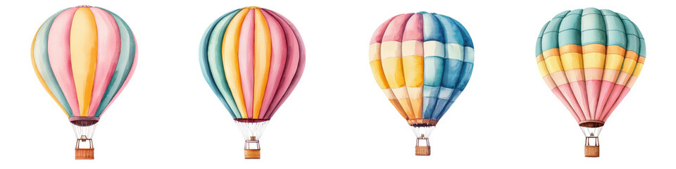 Fototapeta premium Vibrant Hot Air Balloons Soaring Through Tranquil Skies Captivating Adventure and Scenic Escape