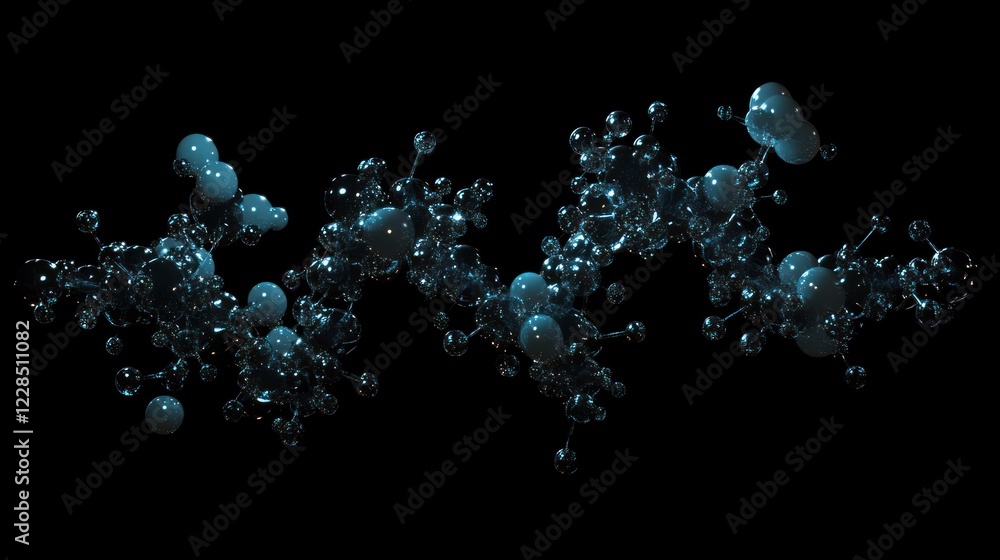 Poster abstract molecular structure: a deep dive into the realm of nanoscale science