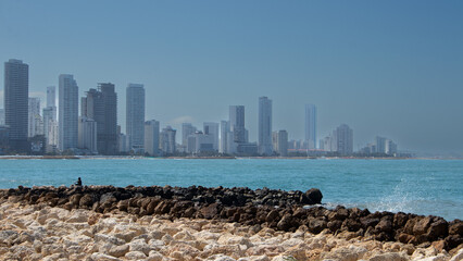 Vista de mar y ciudad Cartagena de Indias Colombia