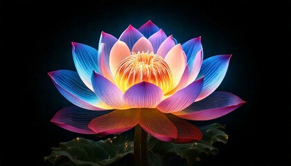 lotus flower blooming in complete 