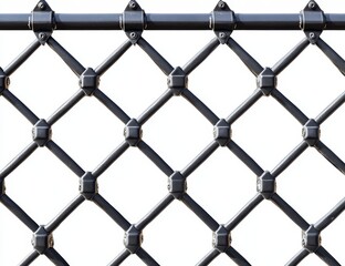 Naklejka premium Close-up of a dark gray metal fence with diamond pattern.