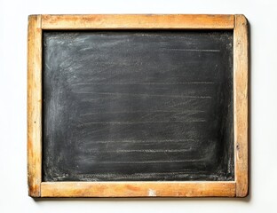 Fototapeta premium Blank vintage slate chalkboard with wooden frame.