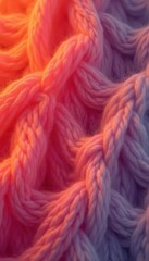 Soft, looped yarn creates a plush knitted surface, close up, shawl