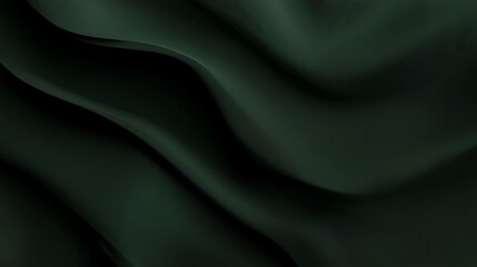 Obraz premium Dark Green Fabric Draped in Soft Waves