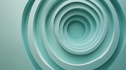 Fototapeta premium Abstract Teal Concentric Circles Design Pattern