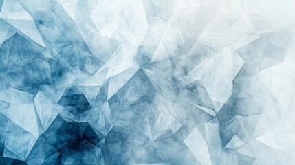 Abstract Crystalline Structure in Shades of Blue