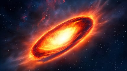 Obraz premium Stunning Cosmic Explosion of Colorful Galaxy in Deep Space