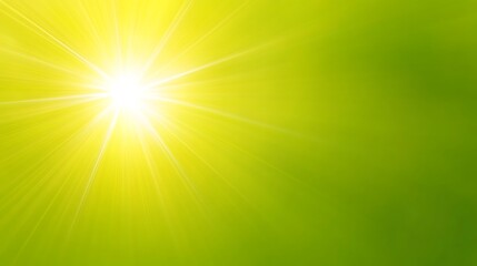 Obraz premium Bright Sunlight Rays on a Green Background
