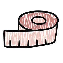 Measuring rope Hand-drawn