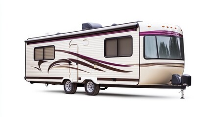 Modern Travel Trailer with Sleek Design and Stylish Graphics