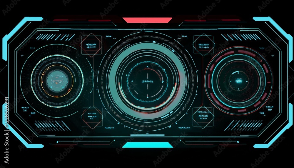 Poster futuristic hud interface display