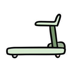 Treadmill Hand-drawn doodle sports and fitness equipment