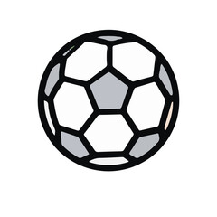 Obraz premium Soccer ball Hand-drawn doodle sports and fitness equipment