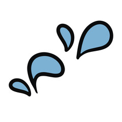 Splash Water Hand-drawn doodle illustration