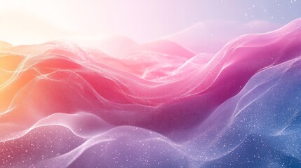 Abstract Pastel Waves of Light and Color