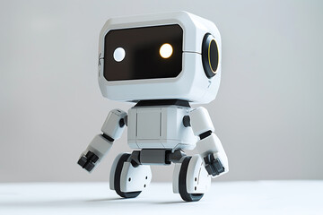futuristic technology, a robot computer on a white background