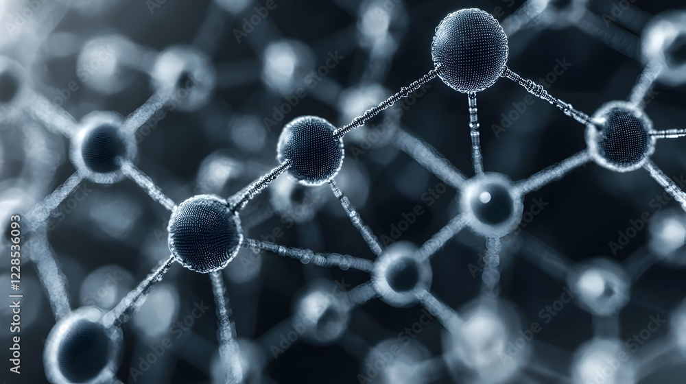 Aufkleber molecular structure network connection science