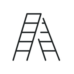 Ladder line icons. Editable stroke and Perfect pixel on transparent background
