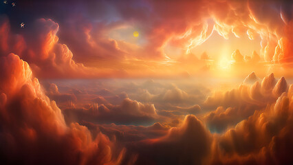 fire in the clouds sunset in the mountains fire in the sky beautiful view and seen beautiful background and wallpaper beautiful sunset with clouds 