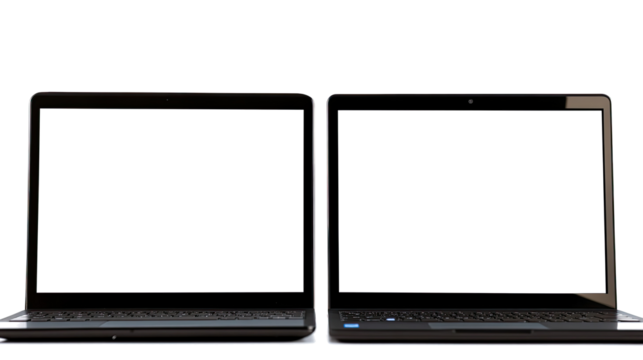 Transparent Background Laptop Mockup Generative AI