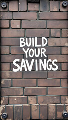 building your savings, grunge, with white tones