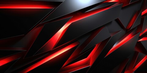 Abstract Red and Black Geometric Shapes Digital Art Background Wallpaper Design