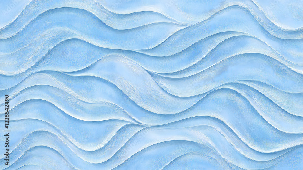 Poster serene blue background featuring gentle flowing patterns for a calming atmosphere. generative ai