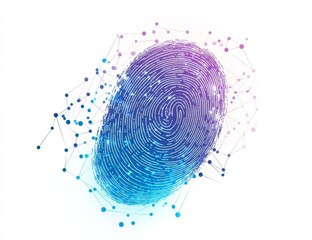 Abstract fingerprint with connected nodes.