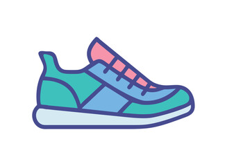 Running sneaker sport footwear fitness icon