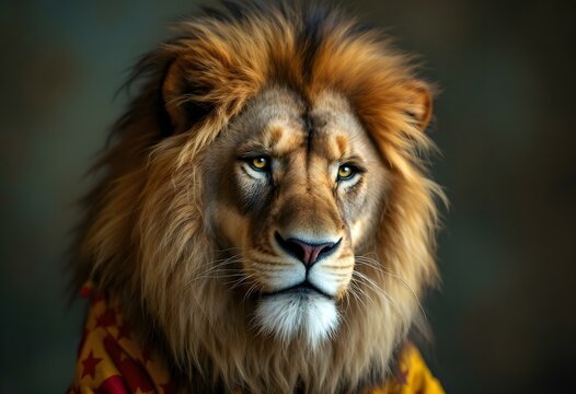 Majestic Male Lion Portrait Stunning Wildlife Photography