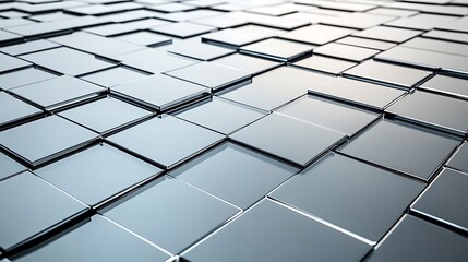 Reflective Metal Cubes Abstract Background Design