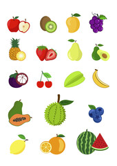 Collection of vector fruit im...