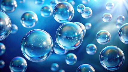 Soapy Water Droplets Floating In The Air Creating a Delicate Film