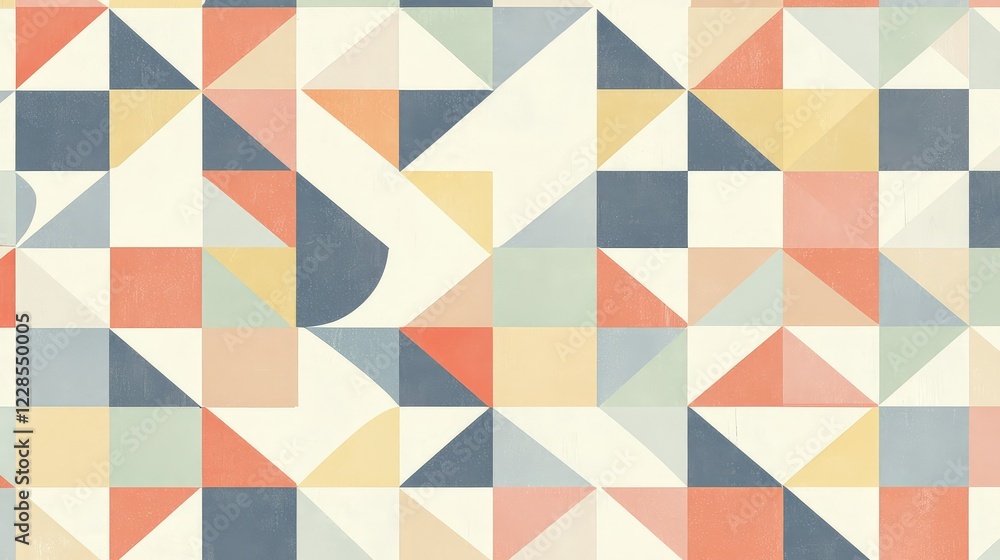 Aufkleber colorful geometric pattern with triangles and rectangles for design