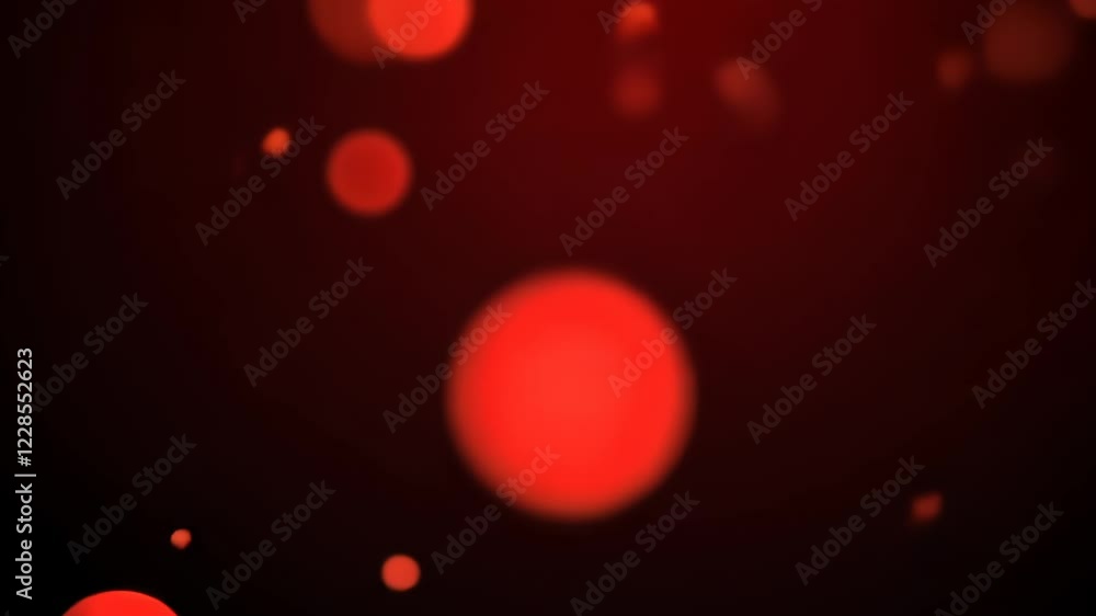 Poster glowing red orbs drift and fade smoothly across a dark background