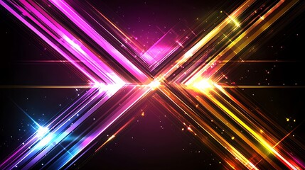 Obraz premium Glowing Diagonal Lines Abstract Art Design