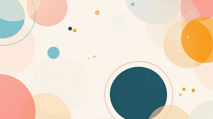 Colorful abstract circles on light background for design projects